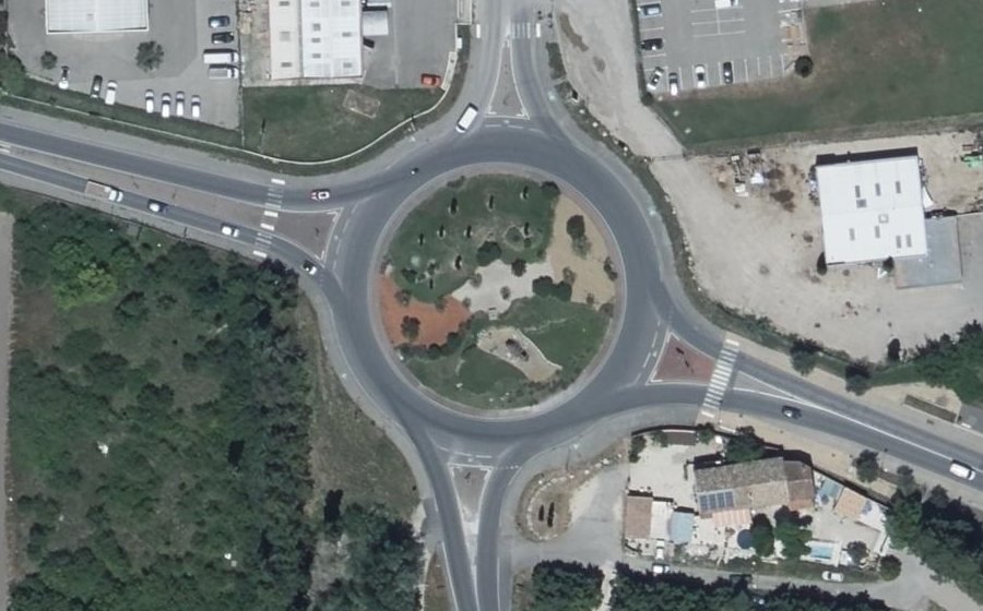 Vue aérienne du Rond-Point René Rambaud