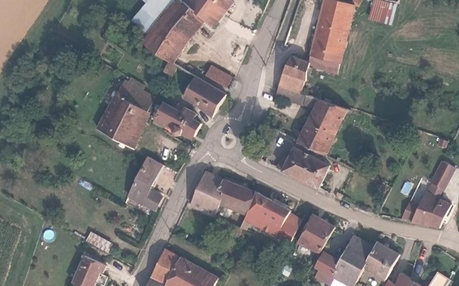 Vue aérienne du Place de l'Église