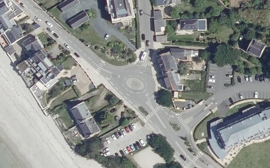 Vue aérienne du Rue des Sables-Blancs