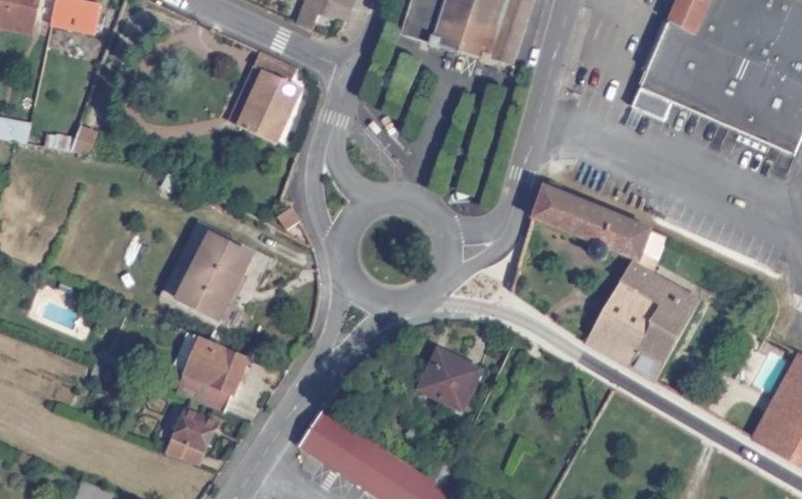 Vue aérienne du Rond-Point de la Liberté