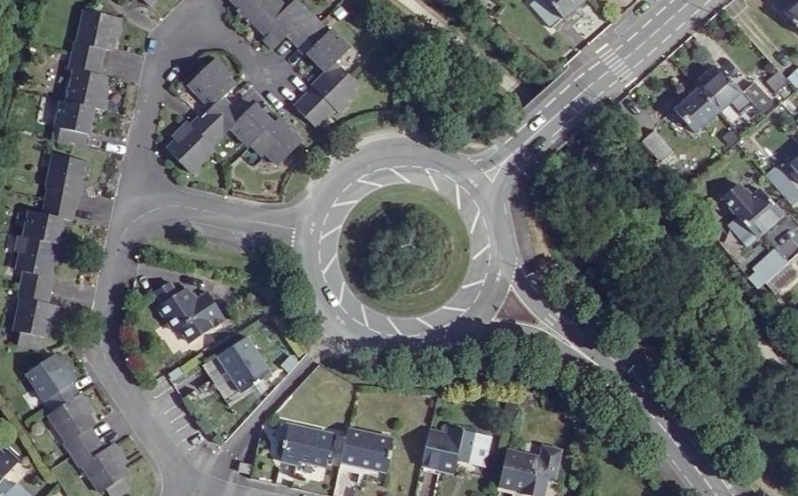 Vue aérienne du Rond-Point de Coat Bras