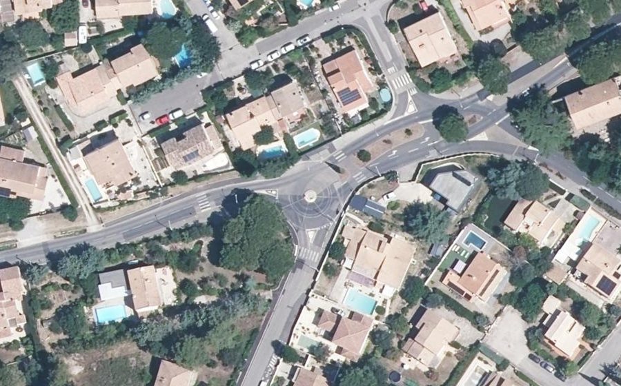 Vue aérienne du Rond-Point Nelson Mandela