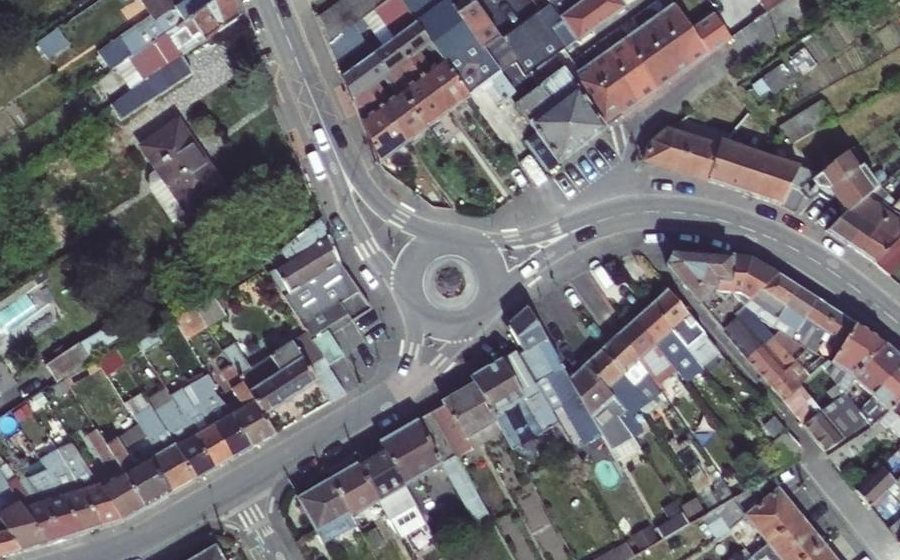 Vue aérienne du Place Georges Demelemester