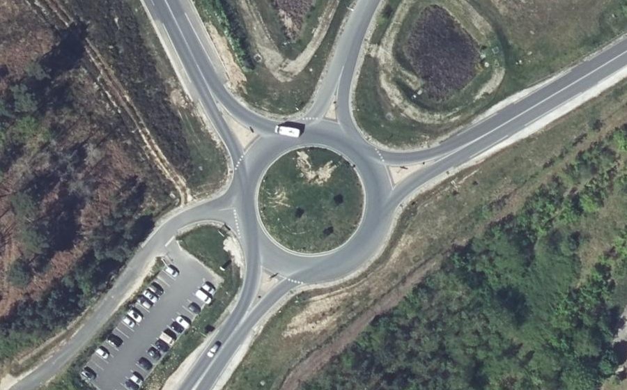 Vue aérienne du Route Aliénor d'Aquitaine