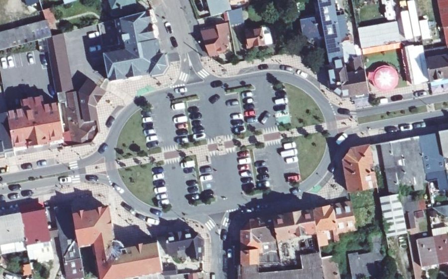 Vue aérienne du Place Jean Sapin