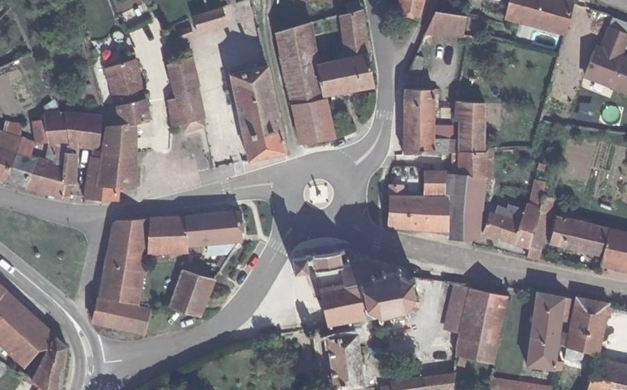 Vue aérienne de la Place de l'Église