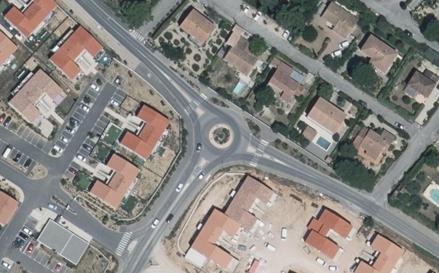 Vue aérienne du Rond-Point Marcel Ollivier