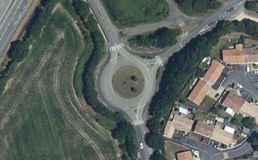Vue aérienne du Rond-Point du Docteur Schkolnyk