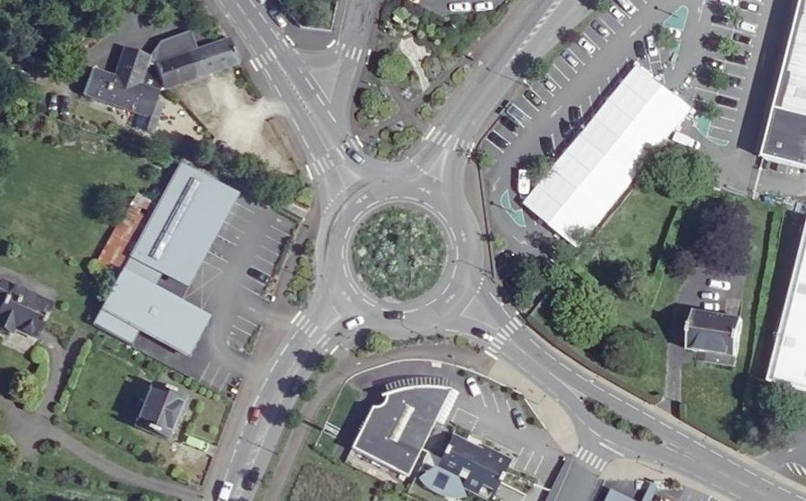 Vue aérienne du Rond-Point de Keriolet