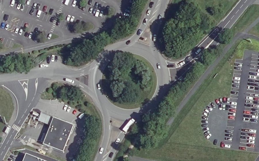 Vue aérienne du Rond-Point Villeneuve