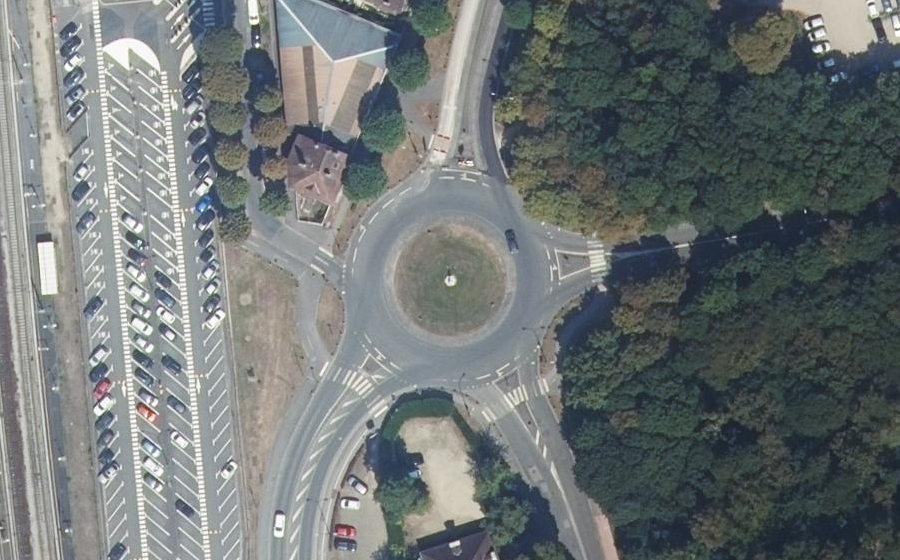 Vue aérienne du Rond-Point de Sylvie