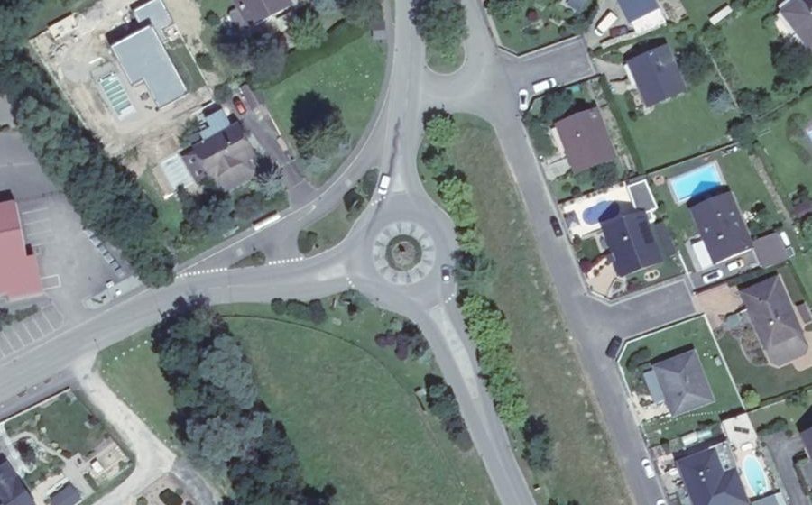 Vue aérienne du Rond-Point La Plume