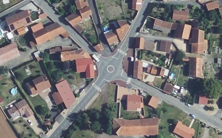 Vue aérienne du Place de la Croix