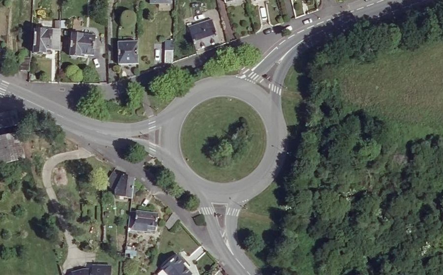 Vue aérienne du Rond-Point de Poteau-Vert