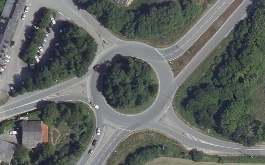 Vue aérienne du Rond-Point Giratoire de la Boissière