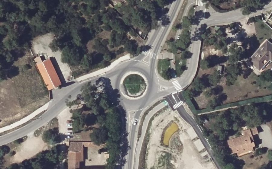 Vue aérienne du Rond-Point Raymond Martin