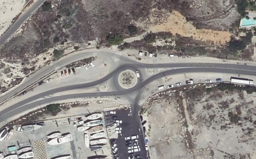 Vue aérienne du Rond-Point Auguste Rabatu