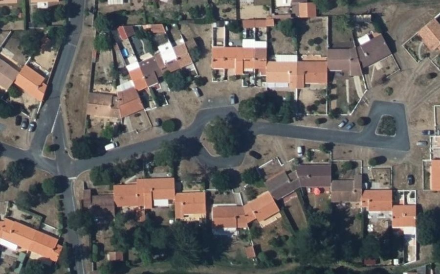 Vue aérienne du Rue de la Houlette