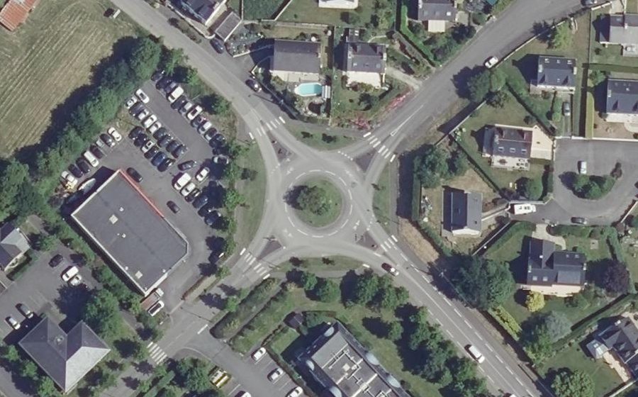 Vue aérienne du Rond-Point des 3 Rivières
