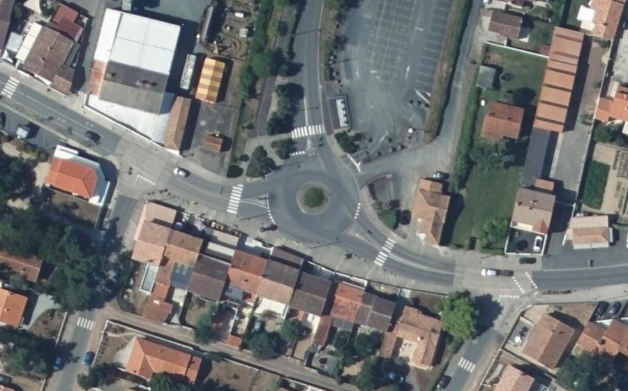 Vue aérienne du Rond-Point des Anciens Combattants
