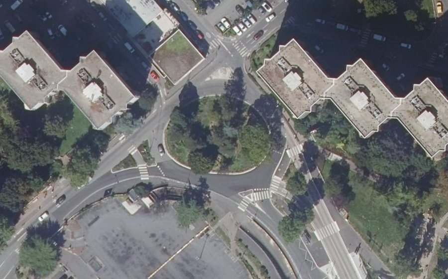 Vue aérienne du Route de Corbeil