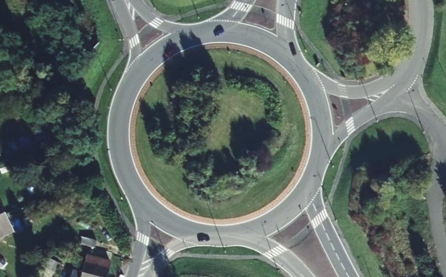 Vue aérienne du Rond-Point des Cheminots