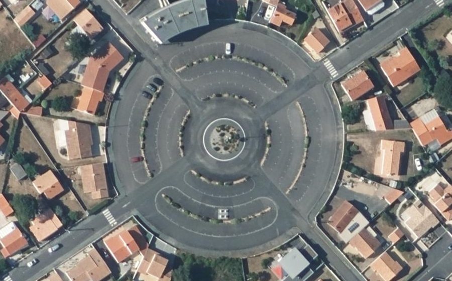 Vue aérienne du Place des Lys