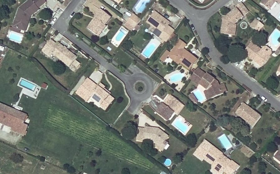 Vue aérienne du Rue du Comminges