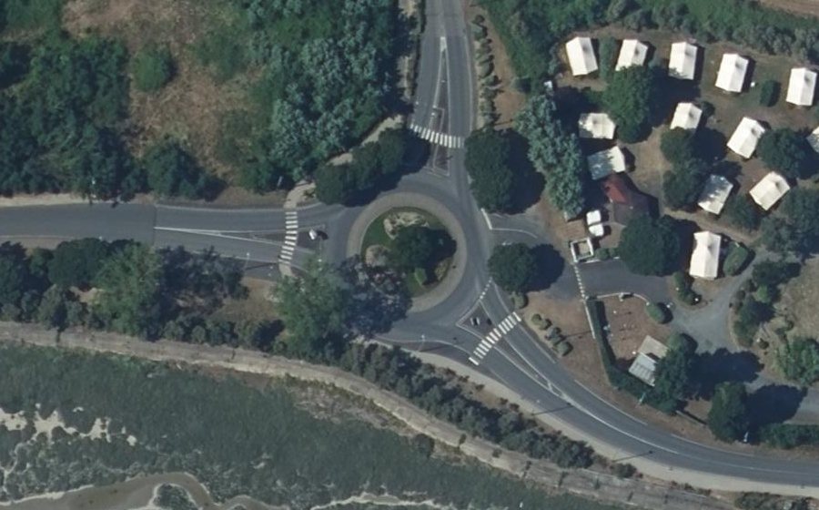 Vue aérienne du Rond-Point de la Belle Henriette