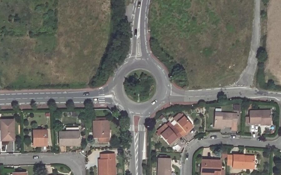 Vue aérienne du Rond-Point Louis Roz
