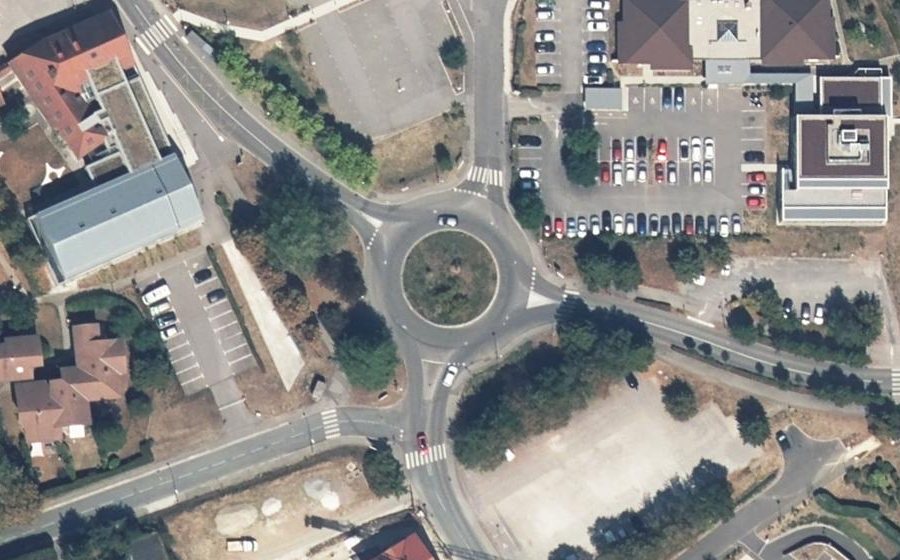 Vue aérienne du Carrefour du Bray