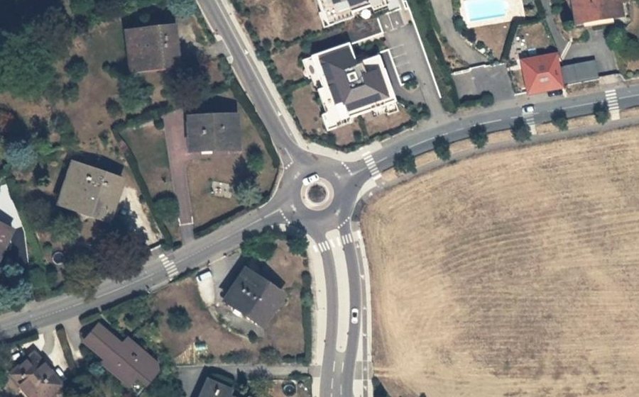 Vue aérienne du Rue de la Pesse