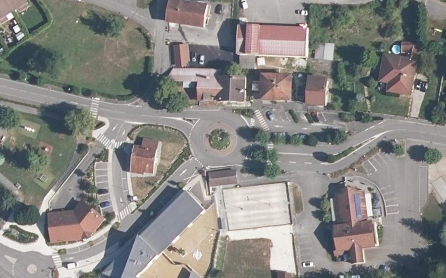 Vue aérienne du Rue du Barrage