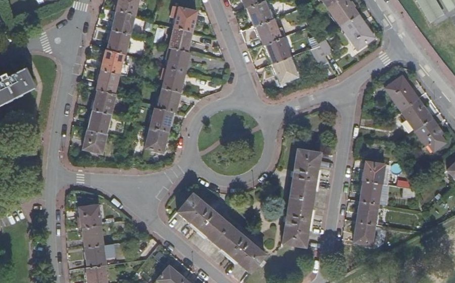 Vue aérienne du Rond-Point Notre Avenir