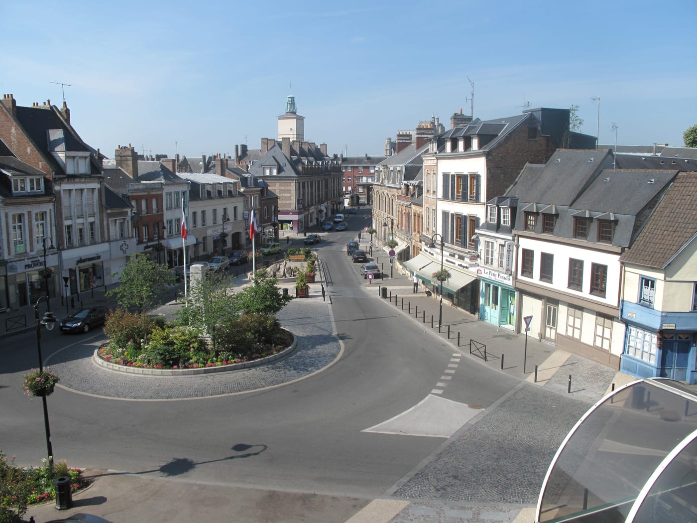 Vue du ciel de la Place du Pilori