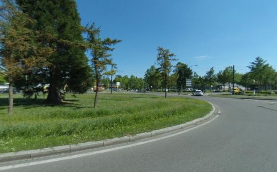 Vue du Rond-Point Maurice et Katia Krafft